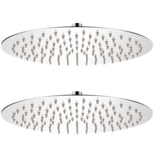 Cabezal de ducha efecto lluvia 2 pzs acero inoxidable ø 30 cm