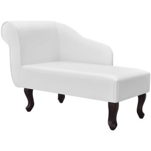 Chaise longue couro artificial branco wf847990