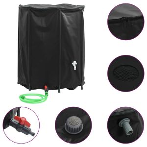 Depósito de água dobrável com torneira 1250 l PVC