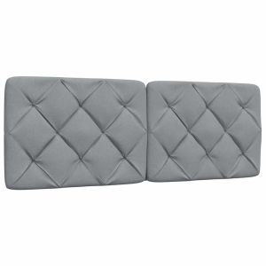 Almofadão de cabeceira 140 cm tecido cinzento-claro ptob2182