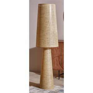 Luminária de chão estilo nash. Feita em rattan, mede 40x150cm