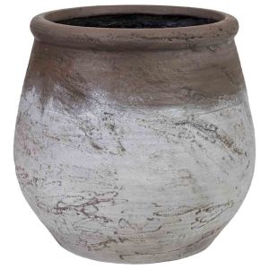 Vaso em fibra de vidro branco 51x51x48h cm