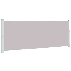 Toldo lateral retrátil para pátio 180x500 cm cinzento