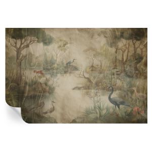 Papel parede adesivo cena da floresta 104x152 tulup
