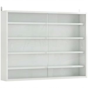 Vitrine 80x9,5x60 cm color blanco Homcom, casa - móveis de armazenamento