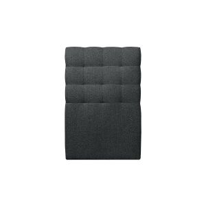 Cabeceira estofada de 90 cm - tecido bouclette preto - preto