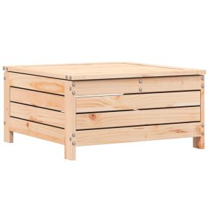 vidaXL taburete de jardín con cojín madera maciza de pino