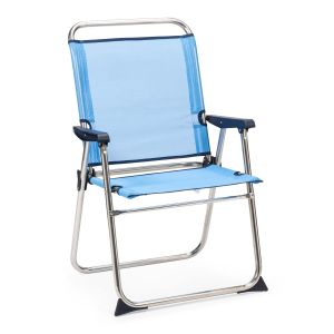 Cadeira de praia dobrável de solenny 58x58x90 cm de cor azul