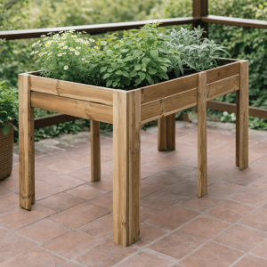 Horta urbana- mesa de cultivo hana profunda 20cm vidahuerto 150x80x80 cm