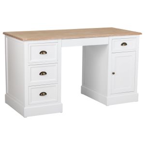 Mesa de madeira branca 140x60x78,5