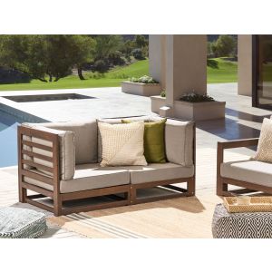 Sofá de jardim madeira de acácia certificada castanho trani