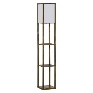 Candeeiro de pé 26x26x160 cm mdf e acrílico color marrón Homcom