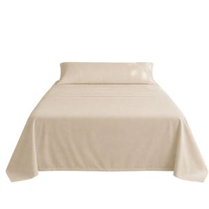 Jogo de lençóis bege cama de 180cm 144 fios donegal collections
