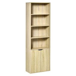 Estante para livros mdf cor de madeira natural 59x29x180 cm