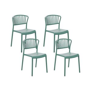 Conjunto de 4 cadeiras de jardim gela verde menta