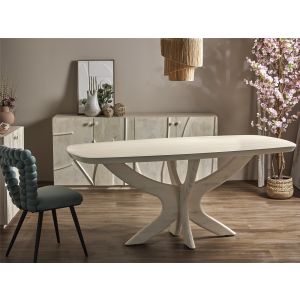 Mesa ishaq em madeira de manga, 180x90x77 cm. 180x90x77 cm