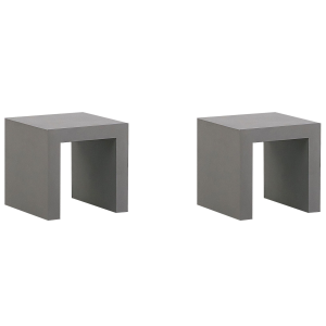 Conjunto de 2 cadeiras de jardim taranto betão cinzento
