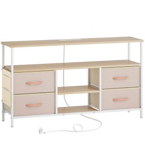 Móvel de tv 120x30x67,5 cm bicolor Homcom, casa - móveis de armazenamento