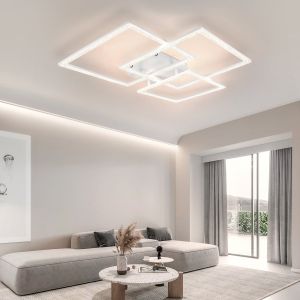 Nettlife lâmpada de teto LED sala de estar Branco 75cm regulável moderna