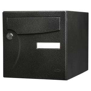 Buzón estándar 1 puerta exterior renz acero negro brillo