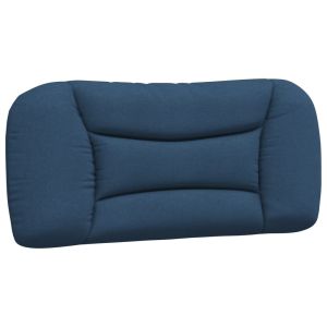 vidaXL cabecero de cama acolchado tela azul 90 cm
