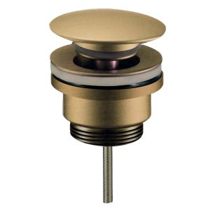 Kibath válvula click clack para lavatorios dourado escovado em latão