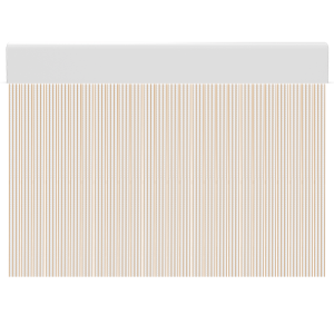 Cortina de porta de PVC transparente pastel com mel / 120 x 220