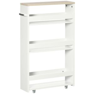 Estante de armazenamento 48x15x80 cm color blanco kleankin