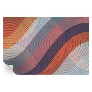 Papel de parede adesivo ondas coloridas 104x152 tulup