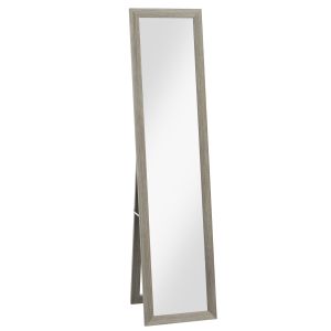 Espelho de pé mdf e vidro cinzento 37x40x155 cm