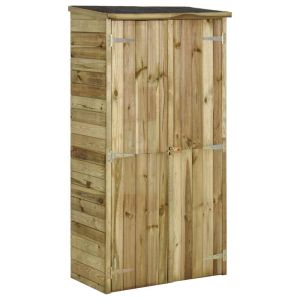 Abrigo arrumação ferramentas jardinagem 85x48x177cm pinho