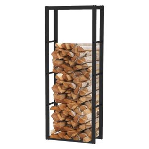 Porta-lenha de interior kekai rack iv 60x25x150 cm armazenamento de ma
