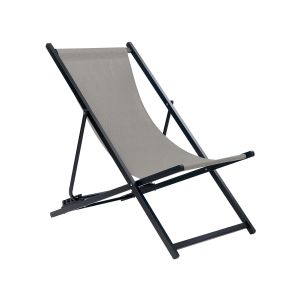 Cadeira de praia dobrável locri ii metal cinzento