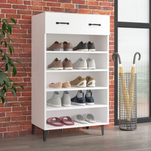 Sapateira 60x35x105 cm derivados de madeira branco ptxt7183