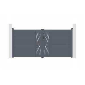 Portão basculante elétrico veleta 3m a.160cm + motorização braço b500