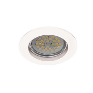 Pack 2 foco embutido fixo basic redondo branco wonderlamp 1xgu10