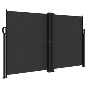 Toldo lateral retrátil 140x1200 cm preto
