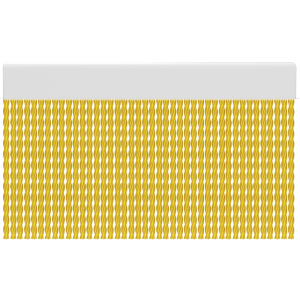 Tubo de cortina de porta PVC amarelo translúcido / 90 x 210