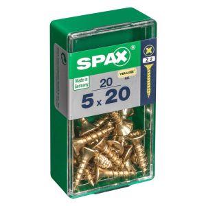 Tirafondo cabeza plana yellox - s - 5x20 mm