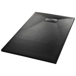 Base de chuveiro vidaxl smc preta 120x70 cm