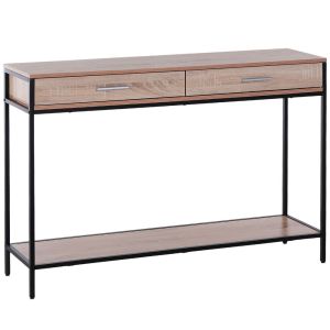 Mesa tipo consola 120x30x81,5cm bicolor Homcom