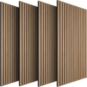 Tectake 4 painéis de parede efeito madeira mdf fácil instalação, carvalho