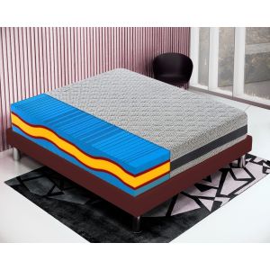 Colchão viscoelástico 120x190 5 camadas capa removível 23 cm de altura