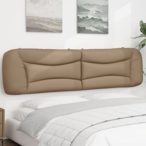Almofadão de cabeceira 200 cm couro artificial cappuccino ptob6374