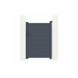 Pacote de portão de jardim eiger 1m h.140cm + 2 postes cinzento