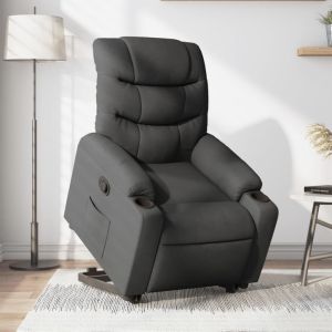 Poltrona reclinável elevatória tecido cinzento-escuro ewg9848