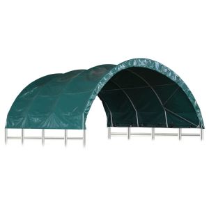 Tenda para gado PVC 3,7x3,7 m verde