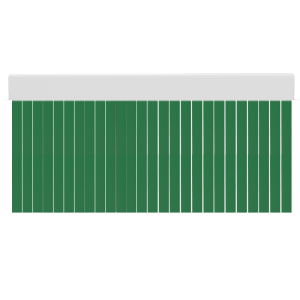 Cortina de porta PVC surca verde opaco / 120 x 220