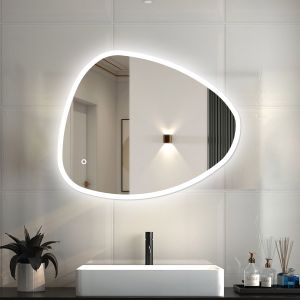Aica espelho de casa de banho LED 80×65 cm, regulável em três cores