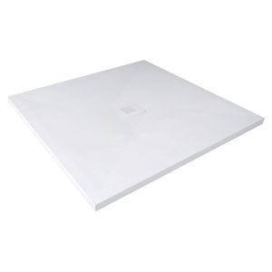 Ondee - base de duche nola 3 - cortável -100x100 -resina -branco -batoque